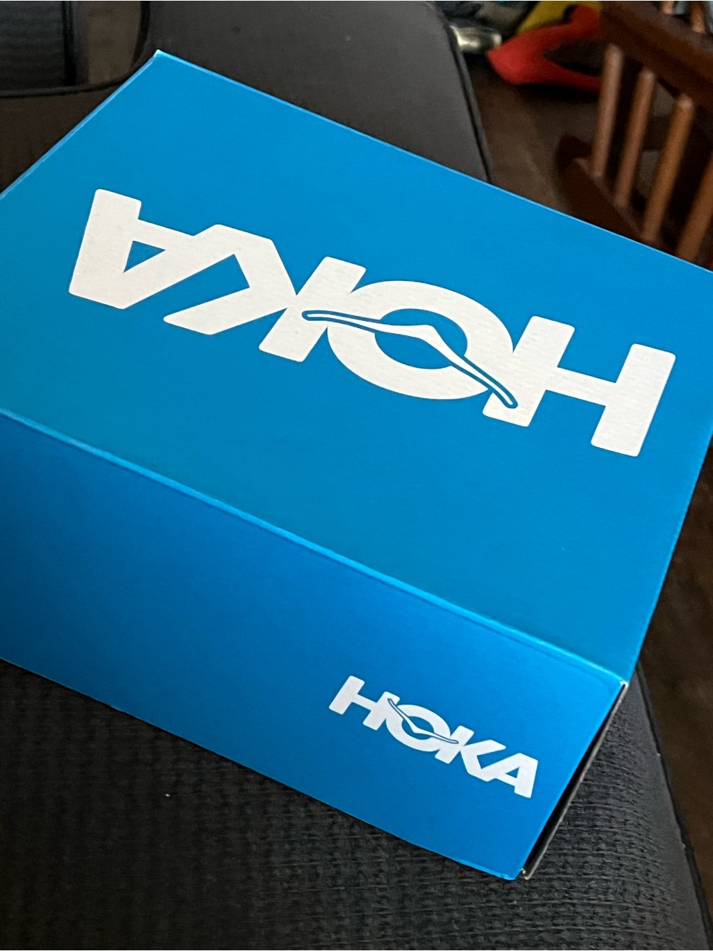 Hoka Bright Blue Athletic Shoe Box